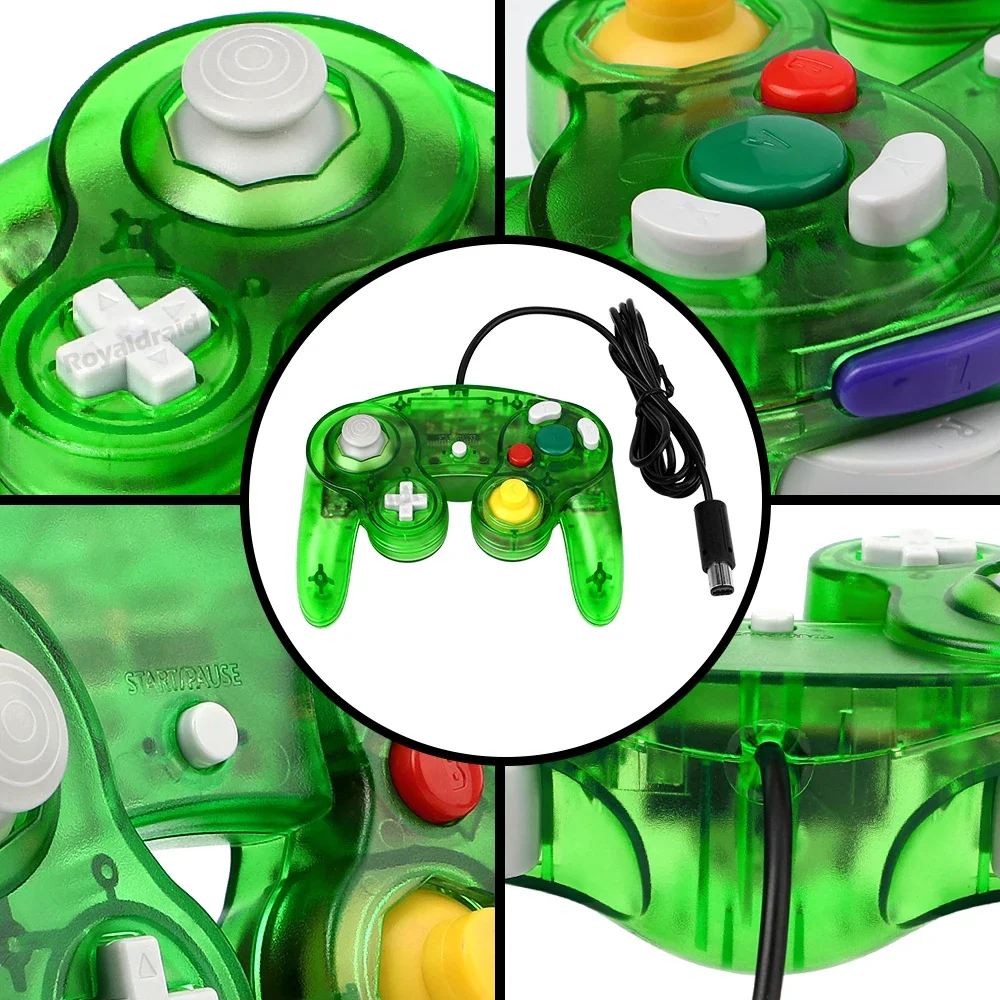 Retro Gaming Joystick - Controlador de juego con cable transparente