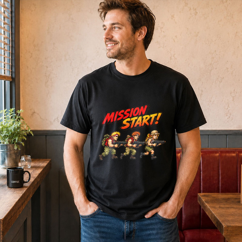 Retro Gaming Juegos - Camiseta clásica Retro Action Shooter Gaming