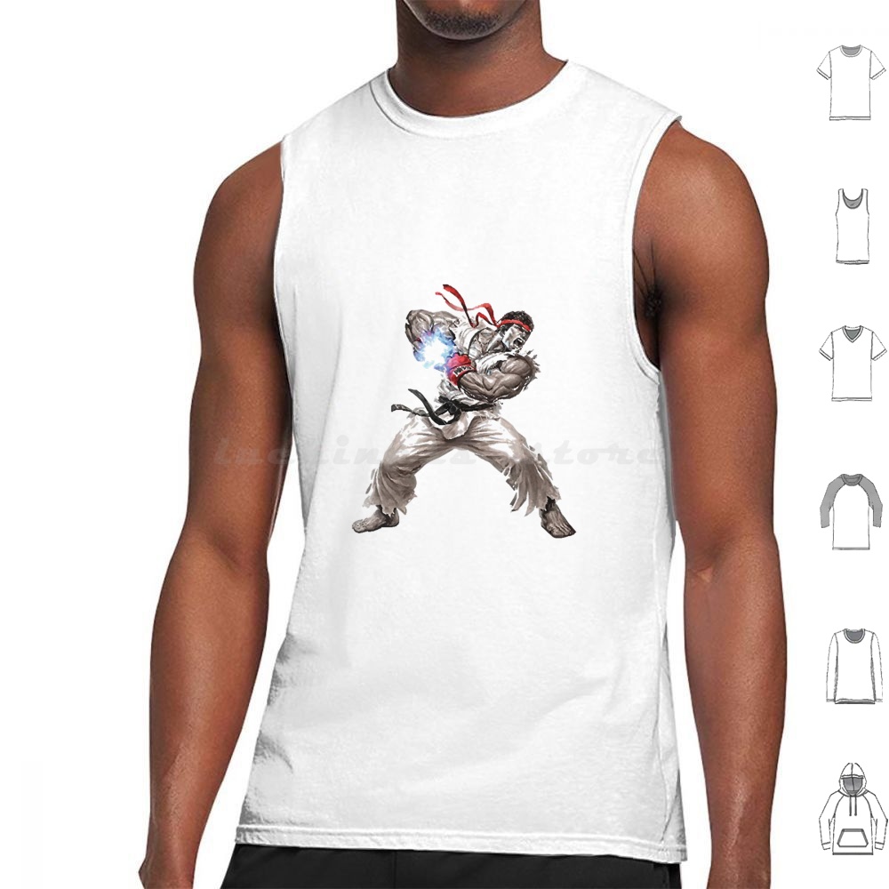 Retro Gaming Gamestop - Ryu camisetas sin mangas chaleco sin