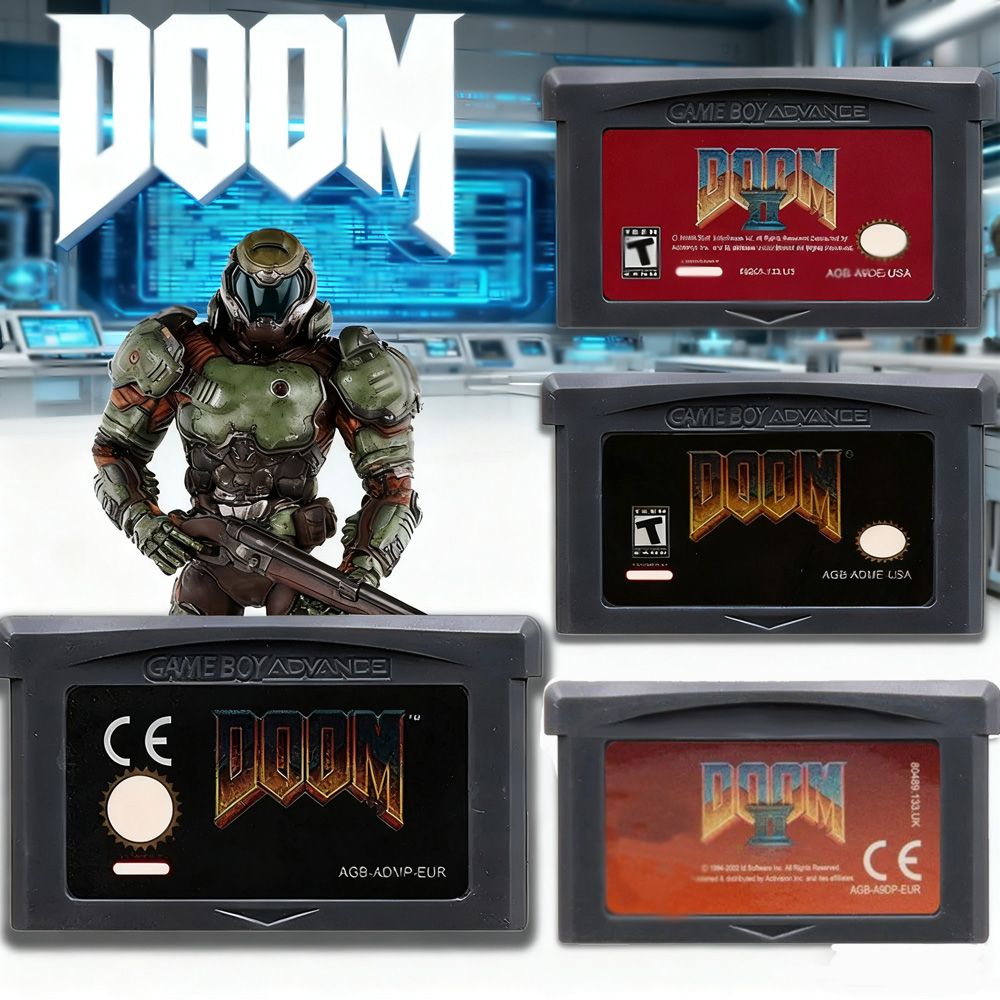 Retro Game Card - Cartucho de juego DOOM Series de
