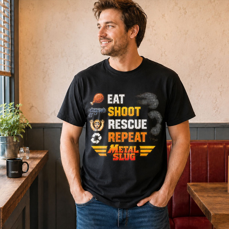 Retro Gaming Juegos - Camiseta clásica Retro Action Shooter Gaming