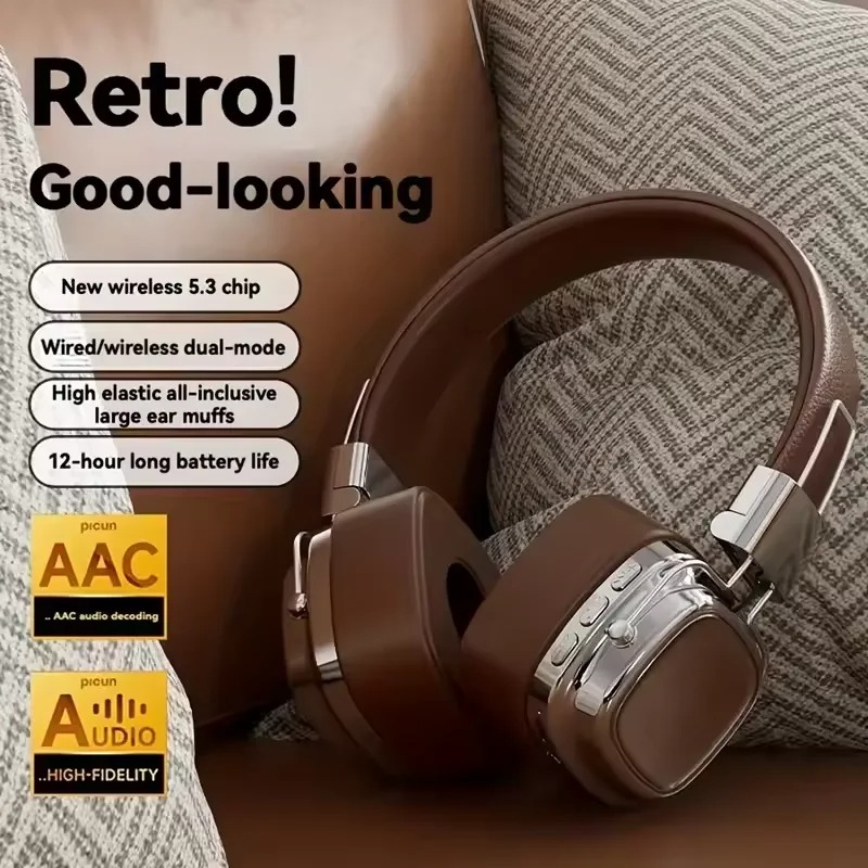 Retro Gaming Cable - 2025 Nuevo 5,3 Auriculares inalámbricos Bluetooth