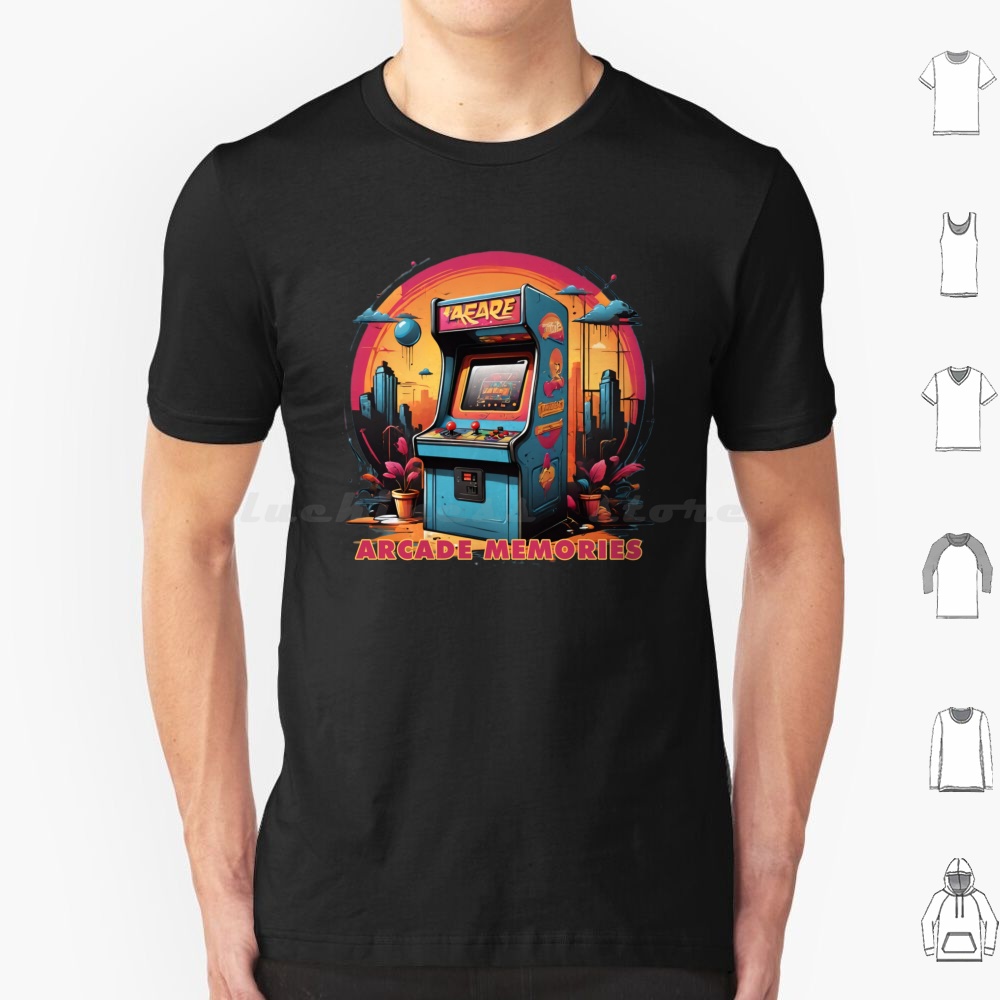 Retro Gaming Gamestop - Arcade Memories-Camiseta Arcade de algodón para