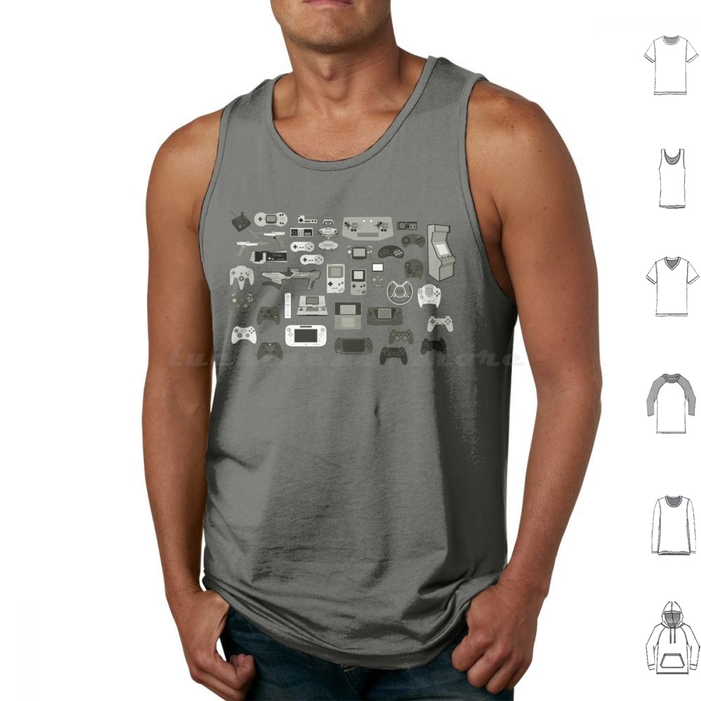 Retro Gaming Gamestop - Camisetas sin mangas con control automático,