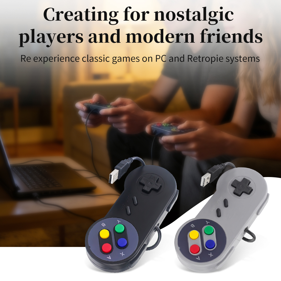 Retro Gaming Windows - Mando de Juego Retro USB para