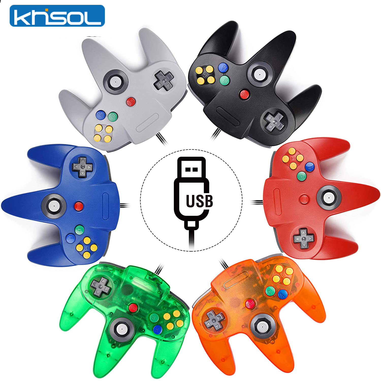 Nes Controller Usb - Controlador N64 clásico USB con cable