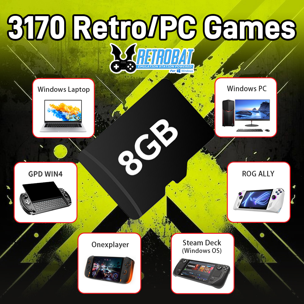 Retro X8 Gaming Console - Tarjeta TF de juego de 8GB