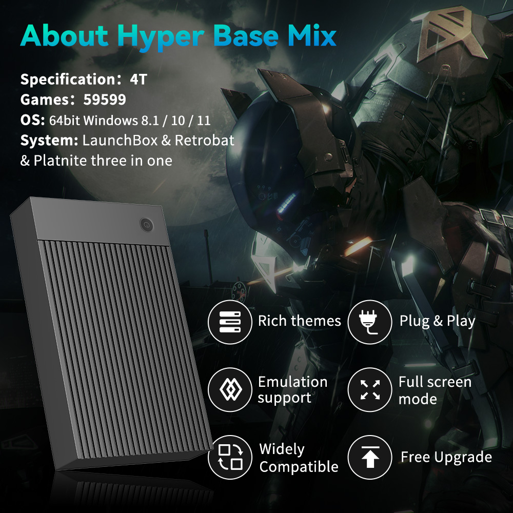 Hyper Base Mix 4TB, Consola de - Retro Gaming Hdd reseña y precio