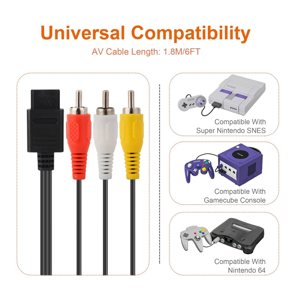 Cable AV de alta calidad para  - Retro Gaming Cable reseña y precio