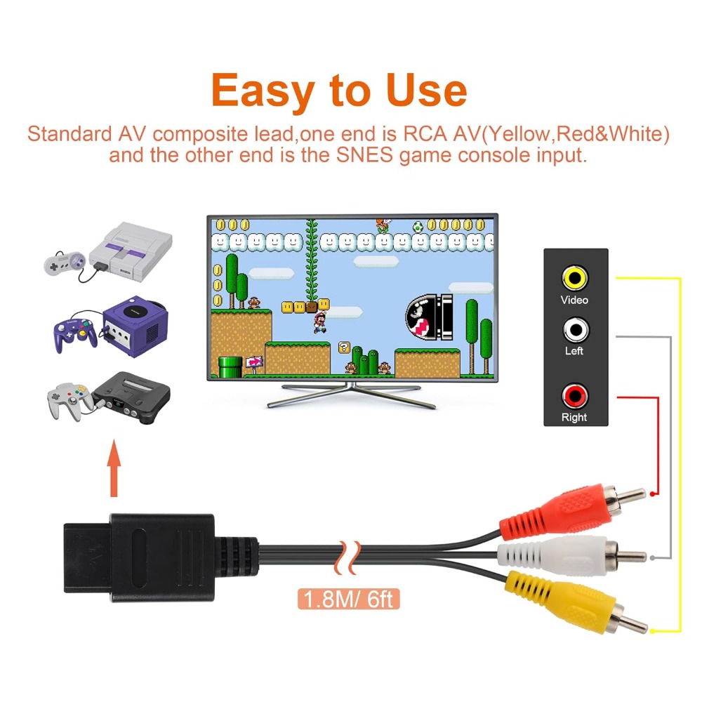 Cable AV de alta calidad para  - Retro Gaming Cable reseña y precio