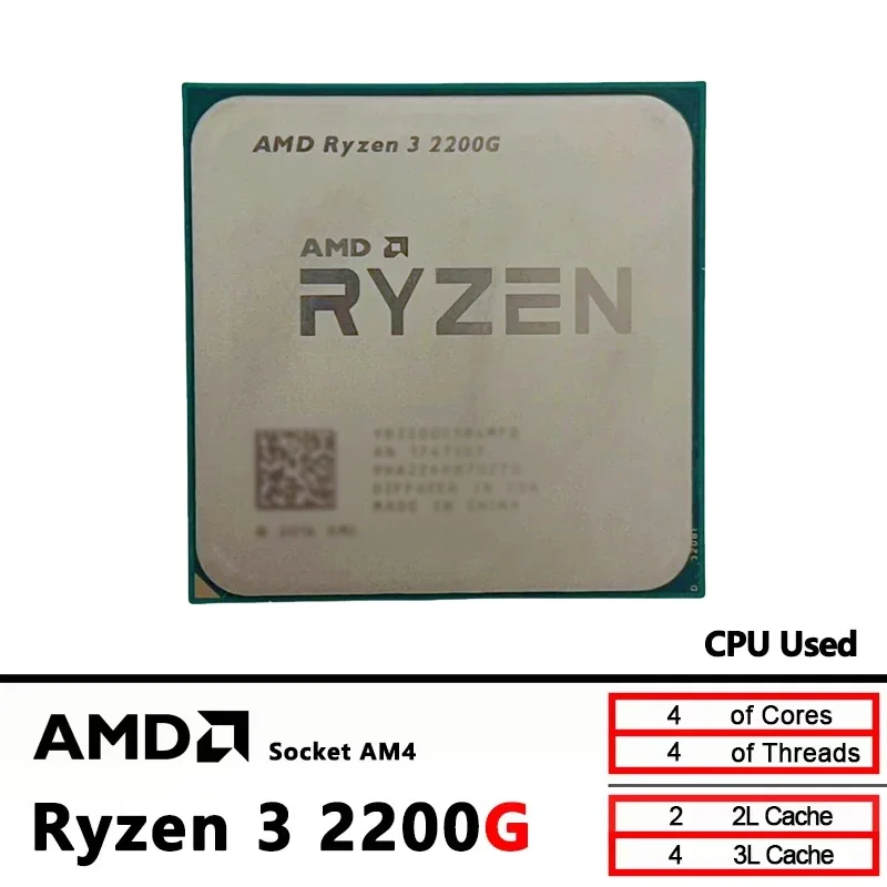 AMD Ryzen 3 2200G Usado R3 220 - Amd Cpu Ryzen 5 reseña y precio