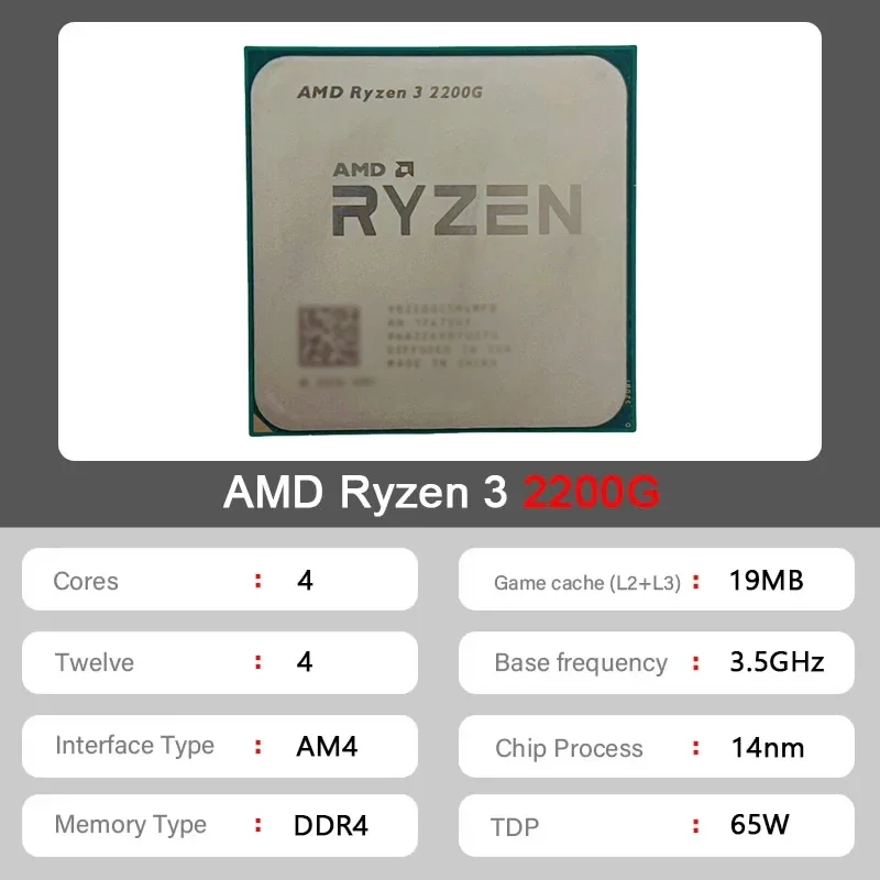 AMD Ryzen 3 2200G Usado R3 220 - Amd Cpu Ryzen 5 reseña y precio